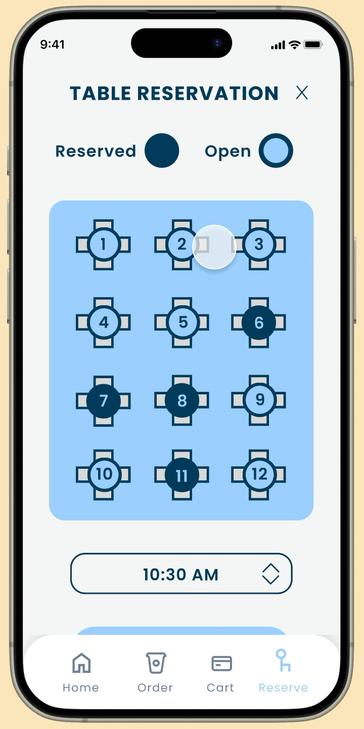 Table Reservation Animation